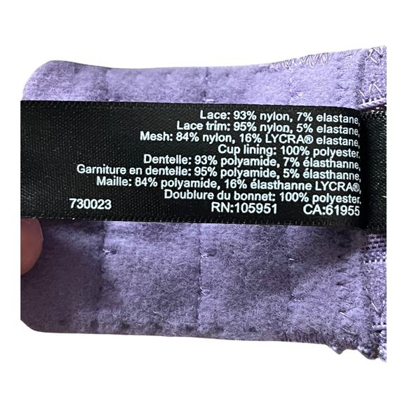 Natori bra 730023 Feathers underwire contour lilac size 32G - Picture 5 of 6